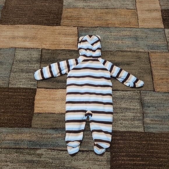 3/$15 old navy baby boys warm winter footsie with hood size 3-6 months - Picture 6 of 7